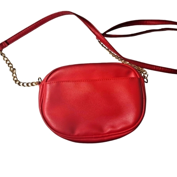 Red & Gold BEBE Women’s Logo Crossbody Purse. - Picture 2 of 5